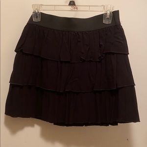 Juniors black ruffle skirt